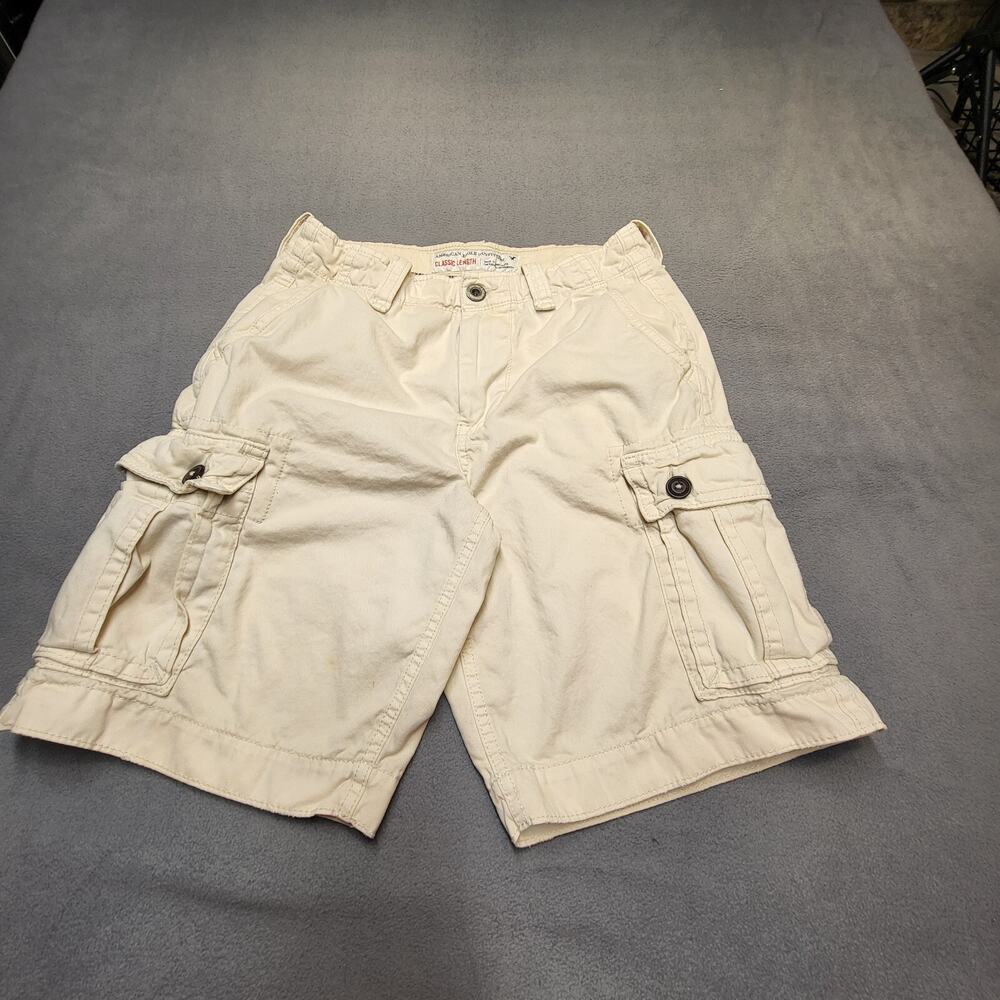 American Eagle Cargo Shorts Mens 31 Tan Khaki Outdoors Hiking Pockets